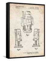 PP991-Vintage Parchment Plunge Router Patent Poster-Cole Borders-Framed Stretched Canvas