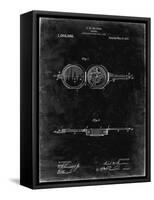 PP992-Black Grunge Pocket Transit Compass 1919 Patent Poster-Cole Borders-Framed Stretched Canvas