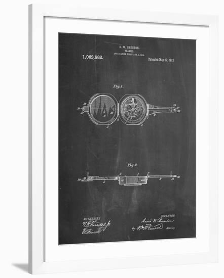 PP992-Chalkboard Pocket Transit Compass 1919 Patent Poster-Cole Borders-Framed Giclee Print