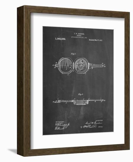 PP992-Chalkboard Pocket Transit Compass 1919 Patent Poster-Cole Borders-Framed Giclee Print