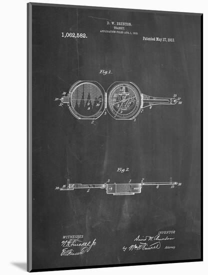 PP992-Chalkboard Pocket Transit Compass 1919 Patent Poster-Cole Borders-Mounted Giclee Print