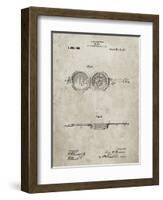 PP992-Sandstone Pocket Transit Compass 1919 Patent Poster-Cole Borders-Framed Giclee Print