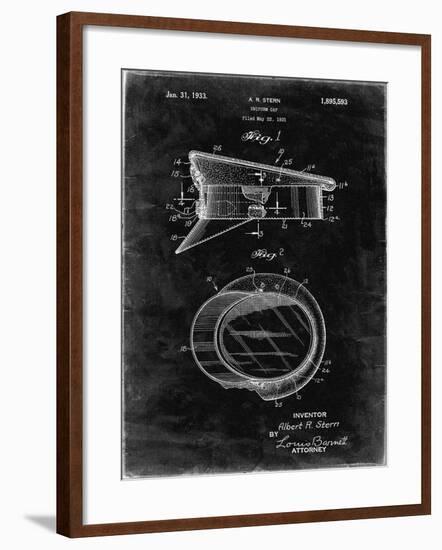 PP993-Black Grunge Police Hat 1933 Patent Poster-Cole Borders-Framed Giclee Print