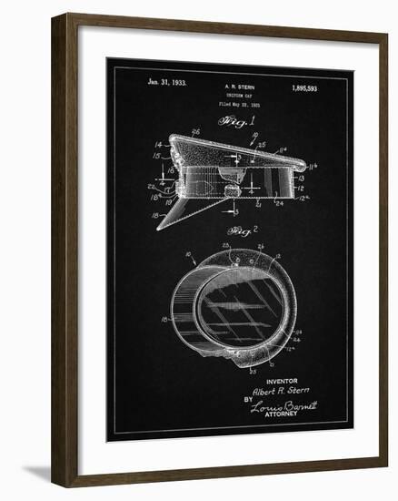 PP993-Vintage Black Police Hat 1933 Patent Poster-Cole Borders-Framed Giclee Print