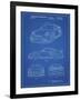 PP994-Blueprint Porsche 911 with Spoiler Patent Poster-Cole Borders-Framed Giclee Print