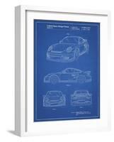 PP994-Blueprint Porsche 911 with Spoiler Patent Poster-Cole Borders-Framed Giclee Print