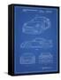 PP994-Blueprint Porsche 911 with Spoiler Patent Poster-Cole Borders-Framed Stretched Canvas