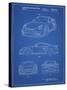 PP994-Blueprint Porsche 911 with Spoiler Patent Poster-Cole Borders-Stretched Canvas