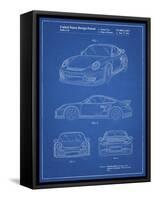 PP994-Blueprint Porsche 911 with Spoiler Patent Poster-Cole Borders-Framed Stretched Canvas