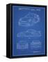 PP994-Blueprint Porsche 911 with Spoiler Patent Poster-Cole Borders-Framed Stretched Canvas