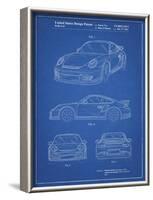 PP994-Blueprint Porsche 911 with Spoiler Patent Poster-Cole Borders-Framed Giclee Print