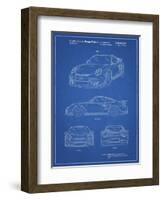 PP994-Blueprint Porsche 911 with Spoiler Patent Poster-Cole Borders-Framed Giclee Print