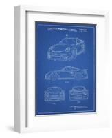 PP994-Blueprint Porsche 911 with Spoiler Patent Poster-Cole Borders-Framed Giclee Print