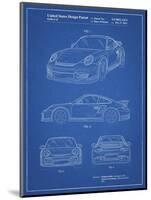 PP994-Blueprint Porsche 911 with Spoiler Patent Poster-Cole Borders-Mounted Giclee Print