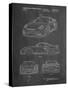 PP994-Chalkboard Porsche 911 with Spoiler Patent Poster-Cole Borders-Stretched Canvas