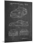 PP994-Chalkboard Porsche 911 with Spoiler Patent Poster-Cole Borders-Mounted Giclee Print