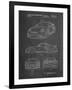 PP994-Chalkboard Porsche 911 with Spoiler Patent Poster-Cole Borders-Framed Giclee Print