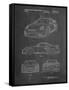 PP994-Chalkboard Porsche 911 with Spoiler Patent Poster-Cole Borders-Framed Stretched Canvas