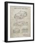 PP994-Sandstone Porsche 911 with Spoiler Patent Poster-Cole Borders-Framed Giclee Print