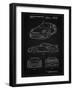 PP994-Vintage Black Porsche 911 with Spoiler Patent Poster-Cole Borders-Framed Giclee Print