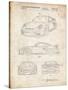 PP994-Vintage Parchment Porsche 911 with Spoiler Patent Poster-Cole Borders-Stretched Canvas