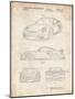 PP994-Vintage Parchment Porsche 911 with Spoiler Patent Poster-Cole Borders-Mounted Giclee Print