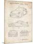 PP994-Vintage Parchment Porsche 911 with Spoiler Patent Poster-Cole Borders-Mounted Giclee Print