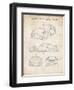 PP994-Vintage Parchment Porsche 911 with Spoiler Patent Poster-Cole Borders-Framed Premium Giclee Print