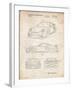 PP994-Vintage Parchment Porsche 911 with Spoiler Patent Poster-Cole Borders-Framed Giclee Print