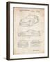 PP994-Vintage Parchment Porsche 911 with Spoiler Patent Poster-Cole Borders-Framed Giclee Print