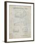 PP995-Antique Grid Parchment Porsche Cayenne Patent Poster-Cole Borders-Framed Giclee Print