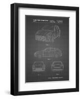 PP995-Black Grid Porsche Cayenne Patent Poster-Cole Borders-Framed Giclee Print