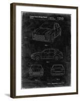 PP995-Black Grunge Porsche Cayenne Patent Poster-Cole Borders-Framed Giclee Print