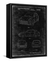 PP995-Black Grunge Porsche Cayenne Patent Poster-Cole Borders-Framed Stretched Canvas