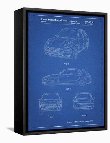 PP995-Blueprint Porsche Cayenne Patent Poster-Cole Borders-Framed Stretched Canvas