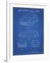 PP995-Blueprint Porsche Cayenne Patent Poster-Cole Borders-Framed Giclee Print