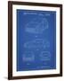 PP995-Blueprint Porsche Cayenne Patent Poster-Cole Borders-Framed Giclee Print