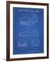 PP995-Blueprint Porsche Cayenne Patent Poster-Cole Borders-Framed Giclee Print