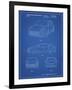 PP995-Blueprint Porsche Cayenne Patent Poster-Cole Borders-Framed Giclee Print