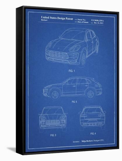 PP995-Blueprint Porsche Cayenne Patent Poster-Cole Borders-Framed Stretched Canvas