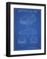 PP995-Blueprint Porsche Cayenne Patent Poster-Cole Borders-Framed Giclee Print
