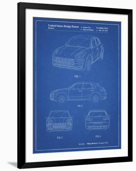 PP995-Blueprint Porsche Cayenne Patent Poster-Cole Borders-Framed Premium Giclee Print