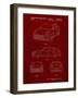 PP995-Burgundy Porsche Cayenne Patent Poster-Cole Borders-Framed Giclee Print