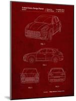 PP995-Burgundy Porsche Cayenne Patent Poster-Cole Borders-Mounted Giclee Print