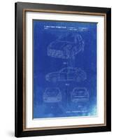 PP995-Faded Blueprint Porsche Cayenne Patent Poster-Cole Borders-Framed Giclee Print