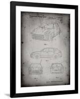 PP995-Faded Grey Porsche Cayenne Patent Poster-Cole Borders-Framed Giclee Print