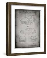 PP995-Faded Grey Porsche Cayenne Patent Poster-Cole Borders-Framed Premium Giclee Print