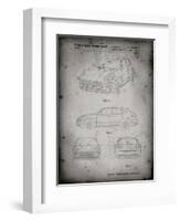 PP995-Faded Grey Porsche Cayenne Patent Poster-Cole Borders-Framed Giclee Print