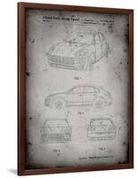 PP995-Faded Grey Porsche Cayenne Patent Poster-Cole Borders-Framed Giclee Print