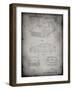 PP995-Faded Grey Porsche Cayenne Patent Poster-Cole Borders-Framed Giclee Print